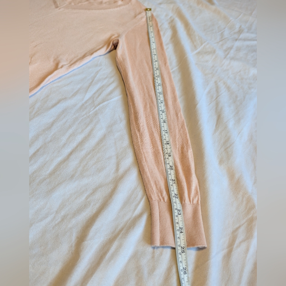 Quince V Neck Sweater Size Small Cashmere Blend Petal Pink - Picture 5 of 7